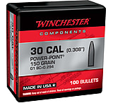 Image of Winchester Rifle Bullets, 30 Cal, 150 Grain, Power-Point