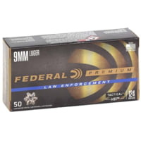 Federal Premium Personal Defense HST 9 mm Luger, 124 Grain, HST Jacketed Hollow Point, Brass Cased, Centerfire Pistol Ammunition