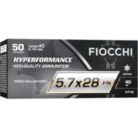 Fiocchi Hyperformance Defense 5.7x28mm 40 Grain THP Brass Cased Pistol Ammunition