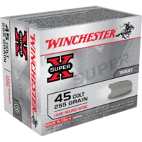 Winchester Super-X Handgun .45 Colt 255 grain Lead Round Nose Brass Cased Centerfire Pistol Ammunition