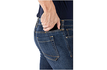 Image of 5.11 Tactical Defender Flex Slim Jeans - Mens, W38, L36, Stone Wash Indigo, 74465-648-38-36