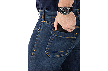 Image of 5.11 Tactical Defender Flex Slim Jeans - Mens, W38, L36, Stone Wash Indigo, 74465-648-38-36