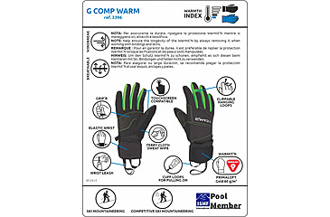 Image of C.A.M.P. G Comp Warm Gloves, Black/Green, Small, 3396S