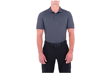 Image of First Tactical Mens Performance Ss Polo, Asphalt, Small 112509-015-S