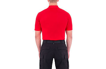 Image of First Tactical Mens Performance Ss Polo, Red, Small 112509-400-S