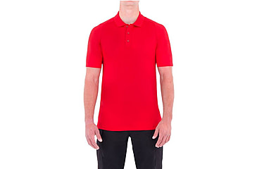 Image of First Tactical Mens Performance Ss Polo, Red, Small 112509-400-S