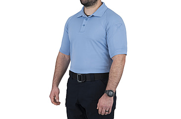 Image of First Tactical Performance Short Sleeve Polo - Mens, Regular, Medium Blue, 6XL, 112509-781-6XL-R