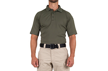 Image of First Tactical Performance Short Sleeve Polo - Mens, Regular, OD Green, 5XL, 112509-830-5XL-R