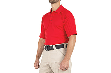 Image of First Tactical Performance Short Sleeve Polo - Mens, Regular, Red, 5XL, 112509-400-5XL-R