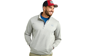 Image of HUK Performance Fishing Cold Front 1/4 Zip Pullover - Mens, Harbormist Hthr, Extra Large, H1300098-054-XL