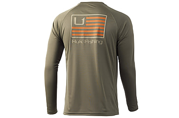 Image of HUK Performance Fishing Huk And Bars Pursuit Long Sleeve - Mens, Moss, Medium, H1200426-316-M