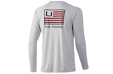 Image of HUK Performance Fishing Huk And Bars Pursuit Long Sleeve - Mens, Oyster F22, Medium, H1200426-056-M