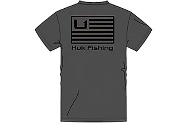 Image of HUK Performance Fishing Huk And Bars Short Sleeve Shirt - Men's, Volcanic Ash, Medium, H1000431-013-M