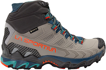 Image of La Sportiva Ultra Raptor II Mid Leather GTX Boots - Women's, Grey/Cherry Tomato, 38, ZFHS097-G01R22-38