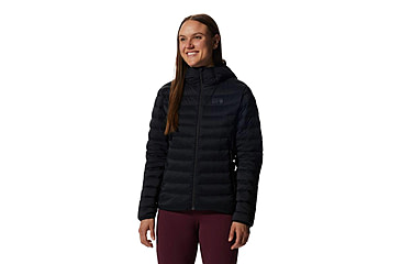 Image of Mountain Hardwear Deloro Down Full Zip Hoody - Womens, Black, Extra Large, 2004161010-XL