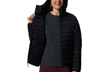 Image of Mountain Hardwear Deloro Down Full Zip Hoody - Womens, Black, Small, 2004161010-Black-S