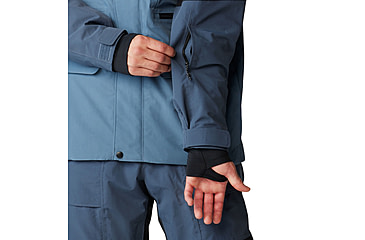 Image of Mountain Hardwear First Tracks Jacket - Mens, Asiatic Blue/Montauk Blue/Black, Large, 2092021444-L