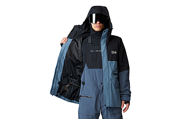 Image of Mountain Hardwear First Tracks Jacket - Mens, Asiatic Blue/Montauk Blue/Black, Large, 2092021444-L