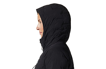 Image of Mountain Hardwear StretchDown Hooded Jacket - Womens, Black, Extra Large, 1943271010-XL