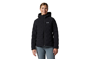 Image of Mountain Hardwear StretchDown Hooded Jacket - Womens, Black, Extra Large, 1943271010-XL