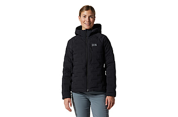 Image of Mountain Hardwear Stretchdown Hoody - Womens, Black, Large, 1943271010-Black-L