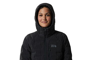 Image of Mountain Hardwear Stretchdown Hoody - Womens, Dark Storm Heat, Large, 1943271004-D-L