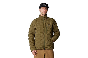 Image of Mountain Hardwear StretchDown Jacket - Mens, Combat Green, Large, 2104501353-L