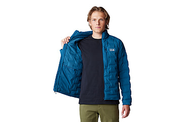 Image of Mountain Hardwear StretchDown Jacket - Mens, Dark Caspian, Large, 2104501418-L