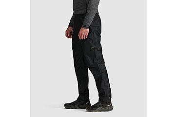 Image of Outdoor Research Helium Rain Pants - Mens, Black, S-Tall, 3224030001250