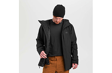 Image of Outdoor Research Snowcrew Jacket - Mens, Black, Small, 2831900001006