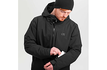 Image of Outdoor Research Snowcrew Jacket - Mens, Black, Small, 2831900001006