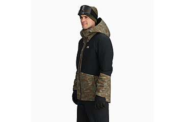 Image of Outdoor Research Snowcrew Jacket - Mens, Ranger Green Camo/Black, Extra Large, 2831902782009