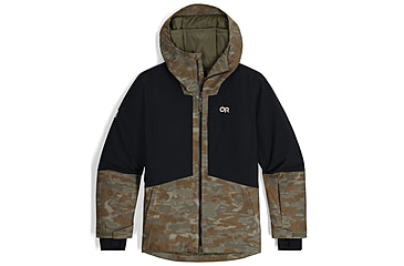 Image of Outdoor Research Snowcrew Jacket - Mens, Ranger Green Camo/Black, Extra Large, 2831902782009