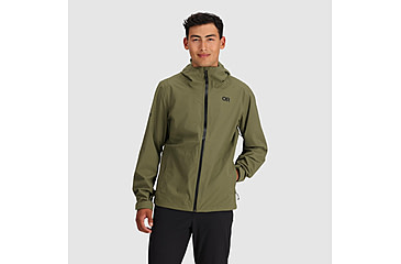 Image of Outdoor Research Stratoburst Stretch Rain Jacket - Mens, Ranger Green, Small, 3008932288006