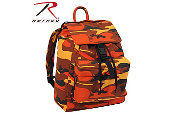 Image of Rothco Canvas Daypack, Savage Orange Camo, 2382-SavageOrangeCamo