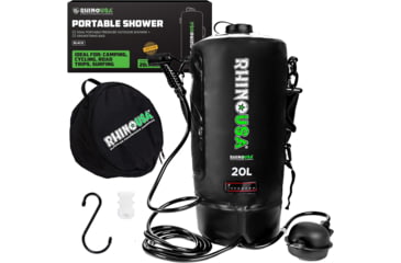 Image of Rhino USA 5 Gallon Portable Shower Kit 0BD29D09, CA-SHPOR-BLK