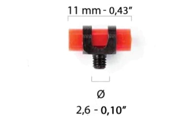 Image of Beretta Green Heart Front Shotgun Sight, 4X11mm, 2.6mm, Red/Green, E01588