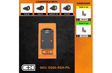 Image of C&amp;H Precision Weapons SIG P226/P229 RX/Pro Series, AXG Scorpion R1P/DPP CUT w/ RMR, Holosun Holes Filler Plate, Trijicon RMR/SRO, Holosun 407C/507C/508C/508T, Black, SG69-RSH-FIL