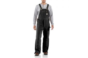 Image of Carhartt Arctic Quilt Lined Duck Bib Overall  for Mens, Black, 40/34 R03-BLK-34-40