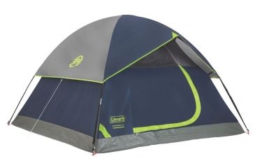 Image of Coleman Sundome 3-Person Tent w/ Rainfly, Navy/Grey, 7x7ft, 2000036414