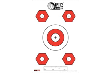 Image of EZ2C Targets Style H3, Orange and Black Ink on High Quality White Paper, 25 Pack, EZ2CSH03