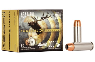 Image of Federal Premium Pistol Ammo, .454 Casull, Swift A-Frame, 300 grain, 20 Rounds, P454SA