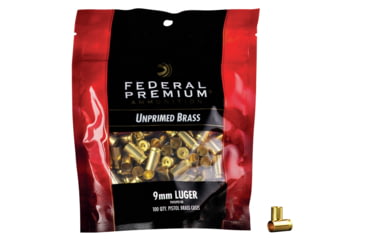 Image of Federal Premium Unprimed Brass-Handgun, 9 mm Luger, PH9UPB100