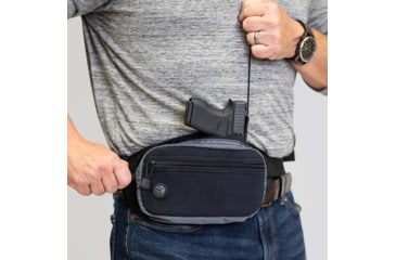 Image of Galco Fastrax Pac Waistpack, Subcompact, Gray/Black, FTPGBS