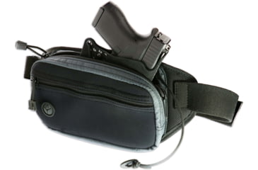 Image of Galco Fastrax Pac Waistpack, Subcompact, Gray/Black, FTPGBS