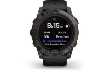 Image of Garmin Fenix 7X Pro Sapphire Solar Edition Carbon Gray DLC Titanium with Black Band Watch, 010-02778-10