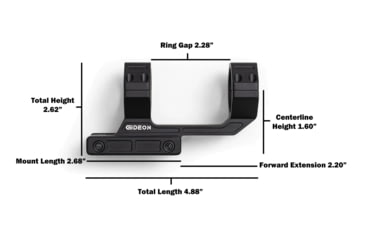 Image of Gideon Optics LPVO Scope Mount., 30mm, Black, Anodized, 30 mm, GOMNT30