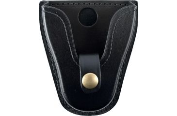 Image of Gould &amp; Goodrich Open Top Cuff Case, Plain Brass Snap, Black, K86BR