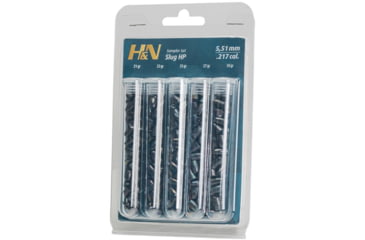 Image of H&amp;N Sport Sampler Slug HP 249 .22 Caliber 5 Types Air Rifle Pellets, 150 Rounds, Silver, Small, 99986340005