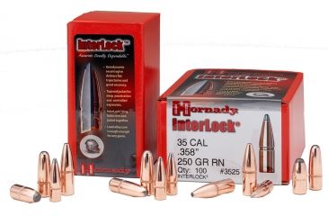 Image of Hornady 3510 InterLock 35 Caliber .358 200 GR Spire Point 100 Box